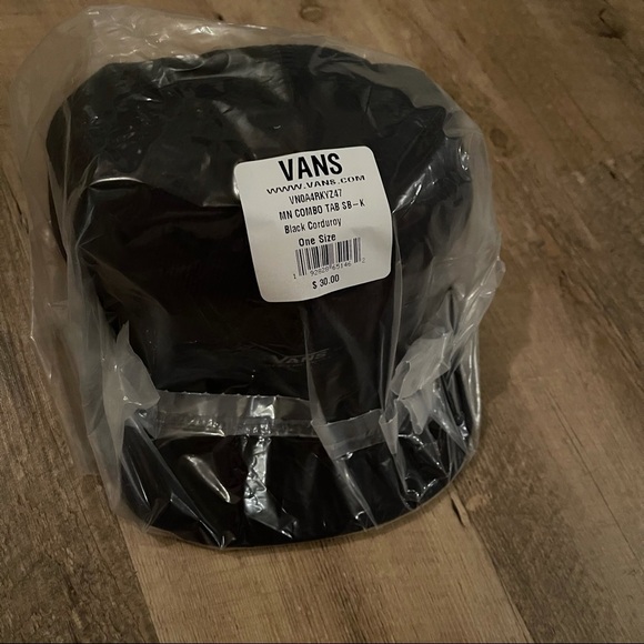 NWT Vans Men's Corduroy Splitz Black Snapback Hat - Picture 3 of 3